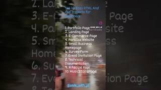 Top 10 HTML, CSS projects for beginners ❤️ #lovecoders #programming #coding #codingpractices