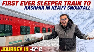 First New Sleeper Train to Kashmir in Heavy Snowfall ❄️ | Katra to Srinagar Train Journey | Update
