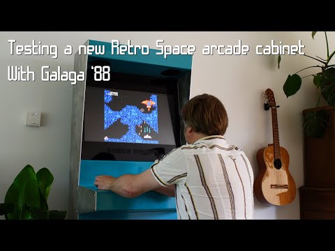 Testing a new Retro Space arcade cabinet with Galaga '88