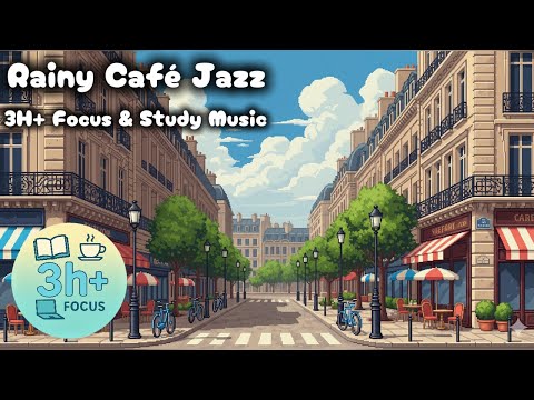 (3 Hours) Rainy Café Jazz – Relaxing Piano & Saxophone Music for Sleep & Focus ☕🌧