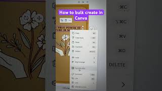 How to bulk create posts in Canva #canva #tutorial #bulkcreate