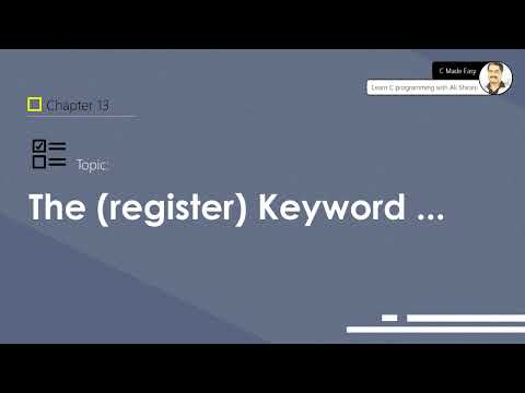 The "register" Keyword in C