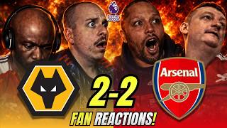 Arsenal Fans 🤬LIVID React to Wolves 2-2 Arsenal | Premier League Fan Reactions