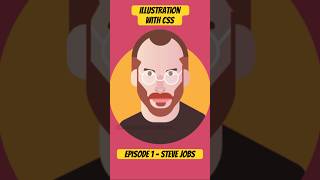 Illustration With CSS | Episode 1 - Steve Jobs #shorts #cssart #illustrationwithcss