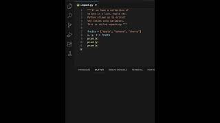 Python Unpacking  #learn #code #learnpython #learning #python #unpacking #coding  #learntocode2024