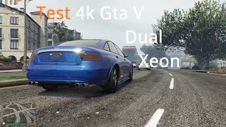 Dual xeon x5690 test. China's PC Gaming performance. Gta V 4k 60fps.