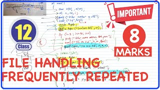 Class 12 File handling in C 8 marks