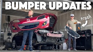 Front end updates! Installing the sport grill and JDM fog light surrounds on the NC Miata.