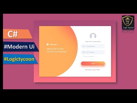 Login Form in C#-Modern Ui Designing