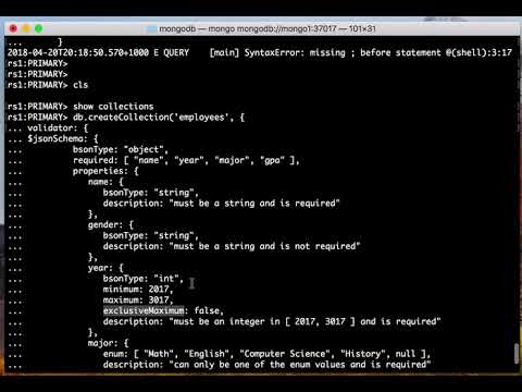 MongoDB Jsonschema Validator