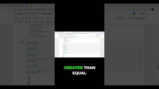 Essential Python Comparison Operators!