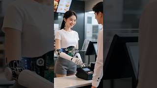 Beautiful Robot as a Cashier, Mesmerizing the Customers! #humanoidrobot #ai