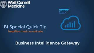 Special BI Quick Tip: Business Intelligence Gateway
