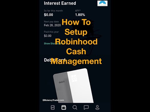 How to Setup Robinhood Cash Management Account