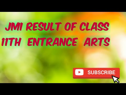 Jamia Millia Islamia result of class 11th entrance of Arts 2020