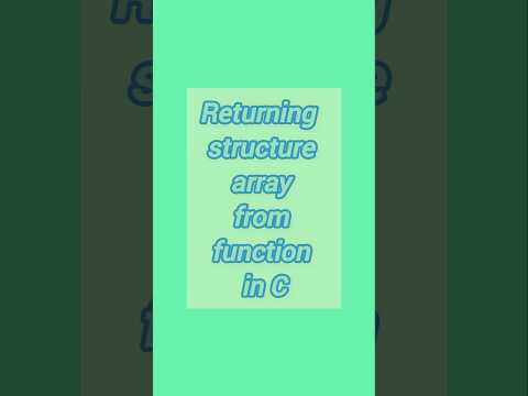 Return array of structure from function in C 🖥️ #short #shorts #shortsfeed #shortfeed