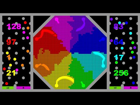 Multiply or Release - 8 Colors - Algodoo Marble Race