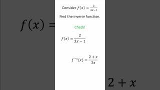 GCSE Maths Shorts! Inverse Functions 😊👍 #gcsemaths #maths #algebra #InverseFunctions