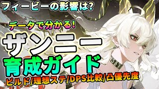 【鳴潮】データで分かる!「ザンニー」育成ガイド★フィービー有無の影響は? おすすめビルド/理想ステ/編成別DPS比較/凸・餅確保優先度まですべて数値付きで徹底解説!【WuWa/めいちょう】シャコンヌ