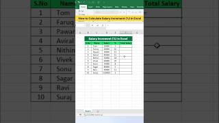 How HR Calculates Salary Increment in Excel? 🤫 #shorts