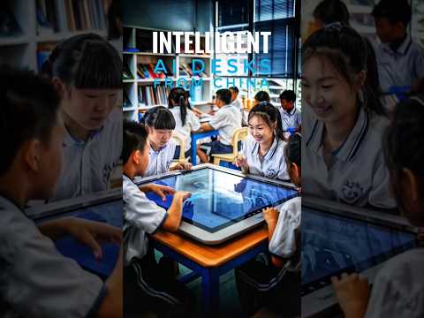 Chinese schools with intelligent Desks For learning! #technology  #education