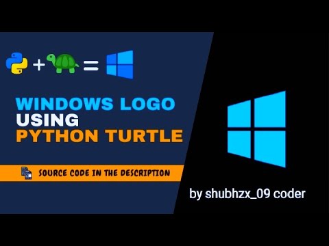 DRAW WINDOWS LOGO USING PYTHON TURTLE