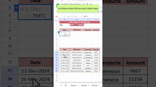 FILTER Function based on Specific day name in Google Sheet #shorts #googlesheetstutorials