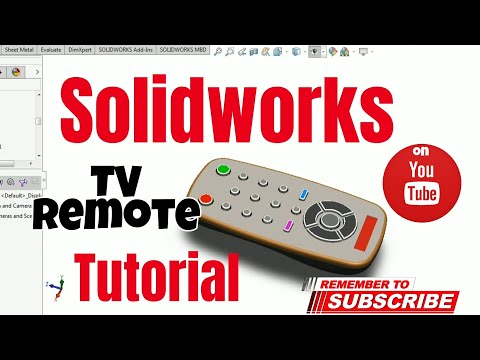 Solidworks Tutorials - Tv Remote how to make in solidworks #cadibly #solidworkstutorial