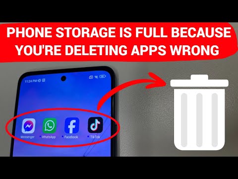 You're deleting apps WRONG , that's why your phone memory is FULL