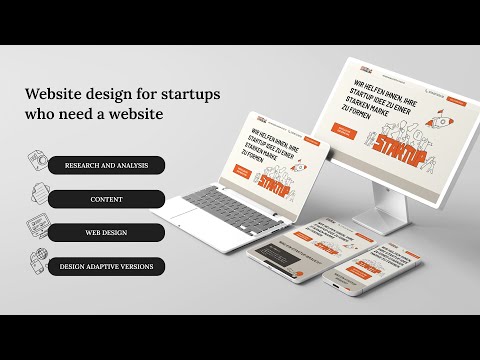 Landing page design for startups who need a website