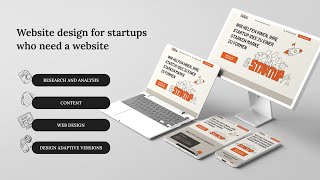 Landing page design for startups who need a website