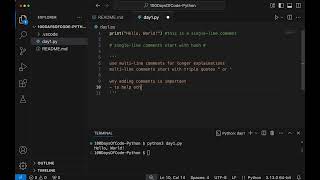 Python Day 1 - Hello, World!
