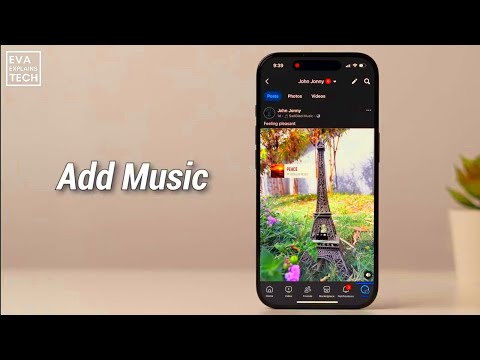 How can I put music on my Facebook post?