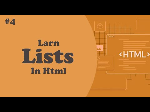 Learn Html - How To Use Lists In Html Documents