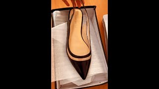 2021 BLACK & PVC FLAT SHOES POINTY TOE OFFICE PUMP SUMMER FLATS UNBOXING / NICEPAIRS