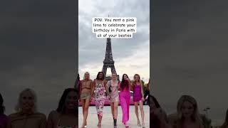 THE DREAM BIRTHDAY 💗 #shorts #paris #eiffeltower #parisfashion #pinkoutfit #barbiemovie #barbie