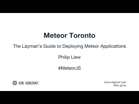 Meteor Toronto April 2016 -  Deploying Meteor Applications