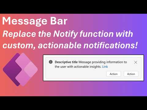 Power Apps Modern Notification Message Bar Using Fluent 2 Design | Fluent 2 Component