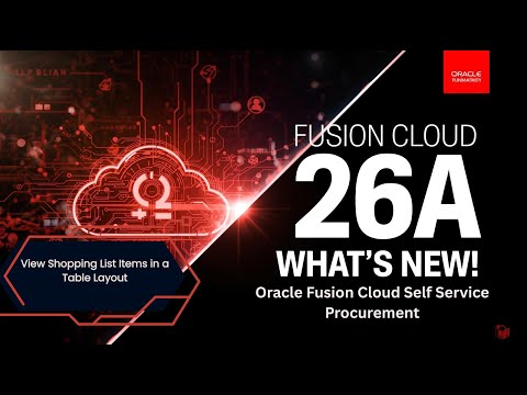 Oracle Fusion 26A |Self Service Procurement 26A Update | View Shopping List Items in a Table Layout
