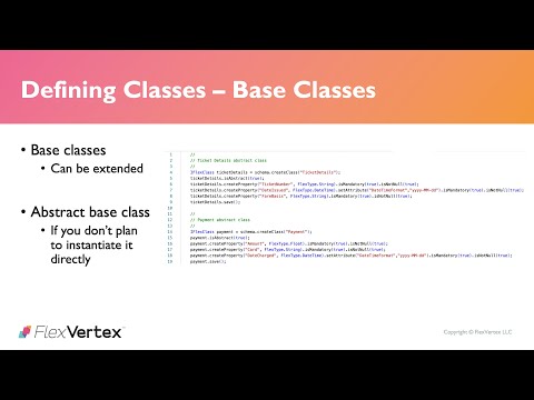 Designing for FlexVertex - Defining Classes