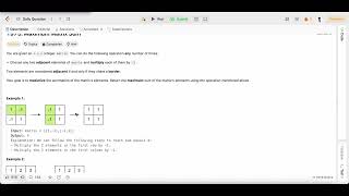 LeetCode | Problem 1975 Solution | Maximum Matrix Sum