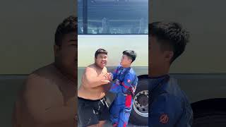 Captain America unites to defeat the giant monster 👊👊 #spideylife
