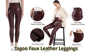 #LeatherLeggings #TummyControl | Tagoo Faux Leather Leggings #Shorts