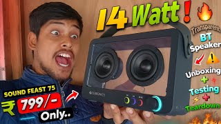 I Bought a Transparent Dual Driver Bluetooth Speaker Only At ₹799 Rupees. | Zebronics Sound Feast 75