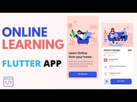 Flutter Online Learning App Concept | Speed Code | GitHub Link