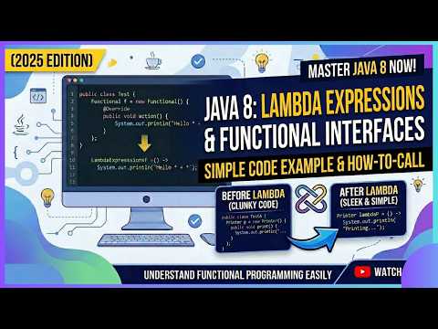 Java 8 Lambda Expressions & Functional Interfaces | How to Call with Example (2025)