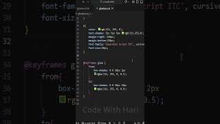 glowing cube with HTML and CSS || Code With Hari ||  #coding #frontendcourse #csswebdesign