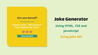 Joke Generator Using HTML, CSS, and JavaScript | Fun Web Development Project