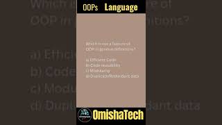 Oops MCQ||Oops concepts #shorts #ytshorts #cpp #java #oopsinjava
