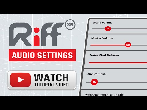 How to Change Audio Settings in Riff XR Tutorial